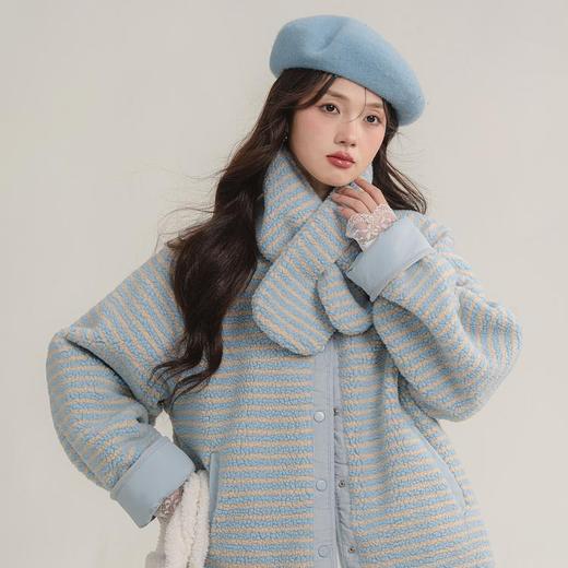 【北海道风两穿羊羔毛棉服外套 赠围巾】怎么穿都有面 冬季韩系两面棉衣棉服 商品图6