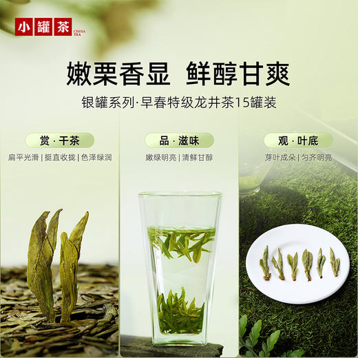 【2026春茶】小罐茶·银罐系列·早春特级龙井茶15罐装【现货】 商品图2