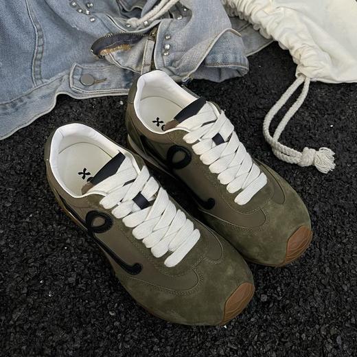 增高3cm！【大幂幂同款 】明星同款 英国XGXC春季新款秀气简约拼色真皮阿甘鞋德训鞋(XG2619)  真皮芒果头鞋 休闲百搭鞋 商品图9