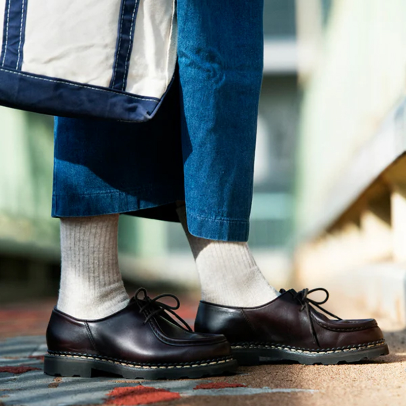 ROTOTO DOUBLE FACE SOCKS 日本奈良制有机棉双面针织男女中筒袜