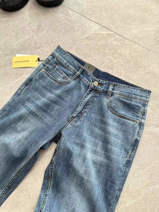 F031043春款百搭小直筒立体裁剪版型微弹牛仔裤男士长裤 商品图2