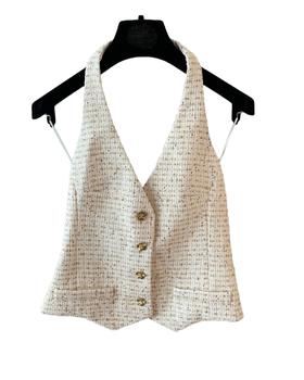 女款挂脖 V 领马甲背心zh025