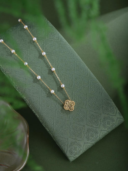 子佩集【四叶星辰】珍珠惜王妃项链【XXXL019】镀金四叶草2602 商品图4