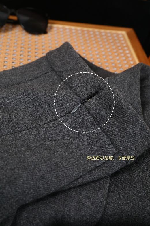 香y同款小香风miu系灰色毛呢外套/短裙/衬衫三件套 商品图14