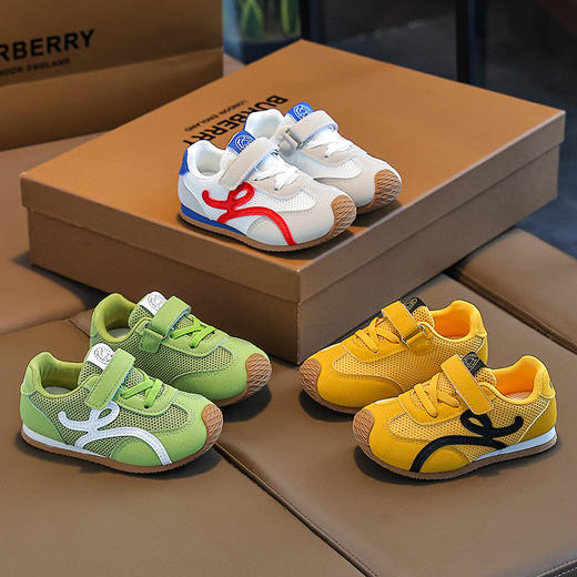 【小黄鸭】儿童春夏季新款男女童阿甘鞋儿童板鞋休闲双网透气男童运动鞋27-37 商品图3