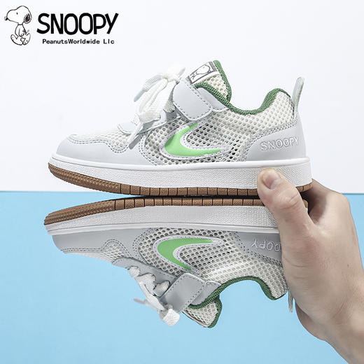 【史努比】儿童鞋板鞋春夏网面透气小白鞋软底舒适板鞋26-37 商品图7