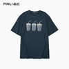 PINLI品立2026夏季新款印花烫钻圆领短袖T恤男士体恤潮牌上衣BG262111012 商品缩略图3