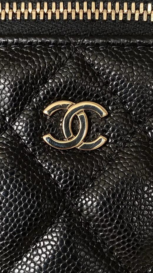 F031038斜纹丝绸混纺面料内里黑色香槟金扣链条手拎盒子包 商品图5