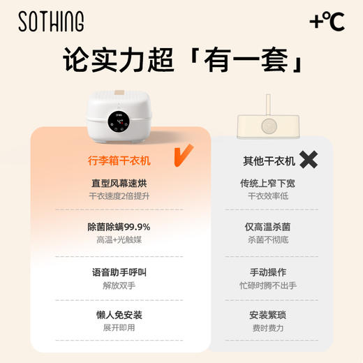 向物语音小型旅行箱烘干机 家用全自动干衣机 便携可折叠 速烘杀菌一体 商品图1