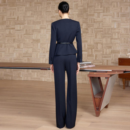 IWY/春季新款藏蓝色西装套装女职业装阔腿裤商务总裁两件套正装CP2733 商品图4