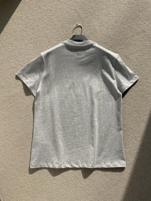 310-11 预售10天发 独家圆正 lew 26ss 区域限定绣花 灰色圆领短袖T恤 我穿XL 商品图12