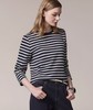 点此购买 哈吉斯春秋季女士宽松撞色条纹打底内搭纯棉长袖T恤 ss 341790 商品缩略图2