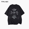 PINLI品立2026夏季新款男士宽松圆领十字架激光烧花短袖T恤上衣潮GD262111017 商品缩略图2