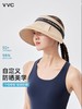 【全脸防晒❗透气不闷热】夏季insVVC遮阳黑胶帽韩版空顶防晒帽网红大檐女草帽时尚发箍太阳帽。xa 商品缩略图0