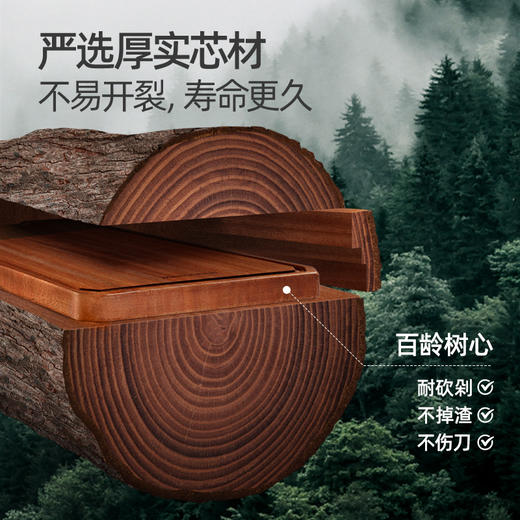 康巴赫-乌檀木整木菜板KH-CW4028(到手1块菜板：40*28cm）升级款【分仓直发，72小时发货，周末节假日不发货】 商品图1