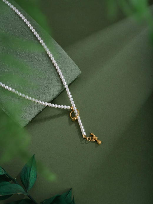 子佩集【幸运同频】银S925珍珠惜王妃项链【QJXL003】四芒星四叶草镀金2602 商品图5