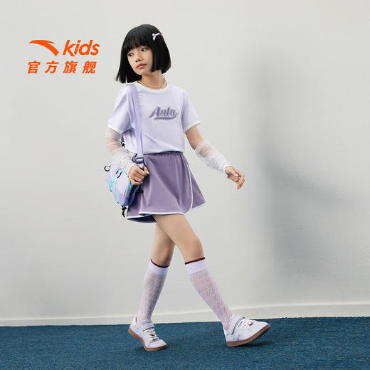 安踏儿童运动鞋女童鞋2026春夏新款复古德训鞋薄底低帮板鞋儿童鞋322628008 商品图0