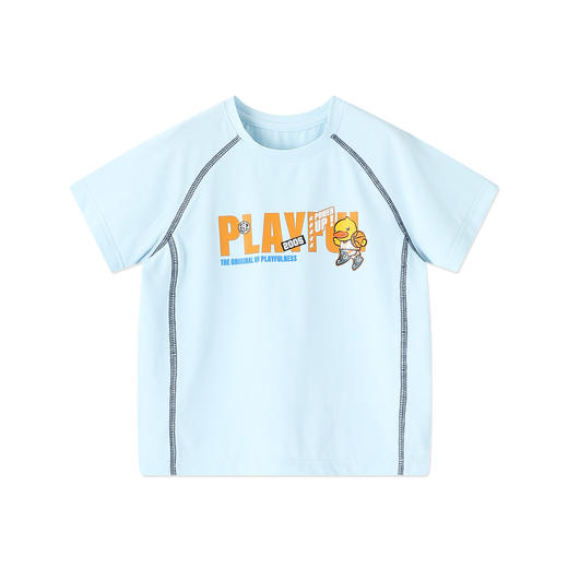 [速干]bduck小黄鸭童装男童短袖儿童吸湿排汗运动上衣夏款透气T恤110-160 BF2701040 商品图3