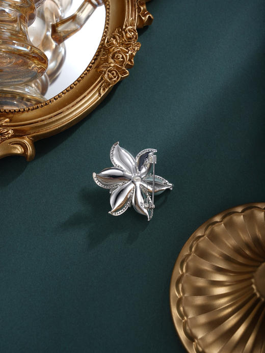 子佩集【花映清欢】珍珠惜王妃胸针【XXXZ260】六瓣花2602 商品图4