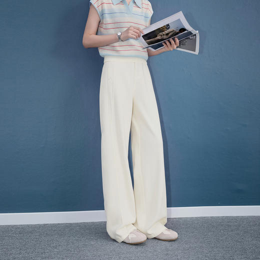 【100棉】三彩2026夏季新款气球裤休闲裤牛仔裤高腰宽松长裤S 商品图1