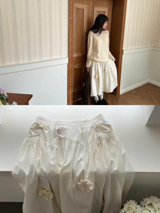 nothe Case布然/NC261806/「晴空花巷」手工立体花设计双色花苞半裙 商品图2