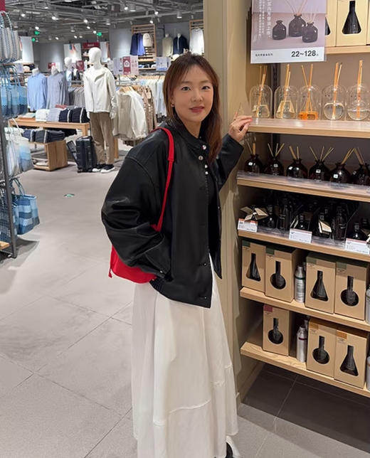 老米优品🎈5-7天预售！高品质！韩国同款《软糯蛋白皮夹克外套》又美又飒百搭王皮衣外套！带防尘袋发货~ WT260310A 商品图10