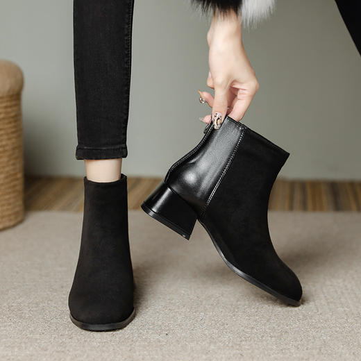 【热卖5年屹立不倒！跟高3.5cm 穿上秒拥有大长腿的切尔西靴】百搭舒适 粗跟不蹩脚 切尔西靴 商品图5