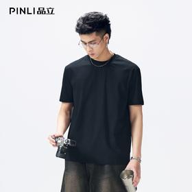 PINLI品立2026夏季新款男圆领落肩袖索罗娜凉感抑菌短袖T恤上衣潮GD262111026