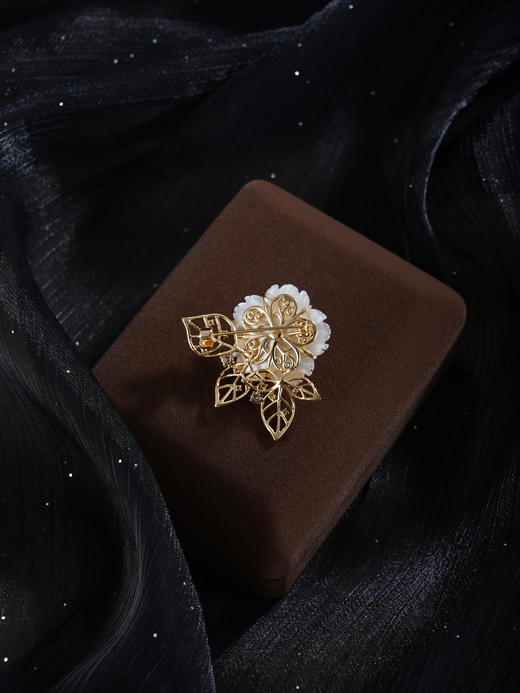 子佩集【花映鸿图】珍珠惜王妃胸针【XXXZ257】五瓣花2602 商品图4