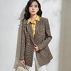 剩S/M/L 芳外春季新款复古经典千鸟格小西装外套宽松中长款西服女1970 商品缩略图2