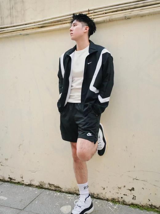 F031057复古运动立领拉链设计拼色logo印花长袖夹克外套男款 商品图6