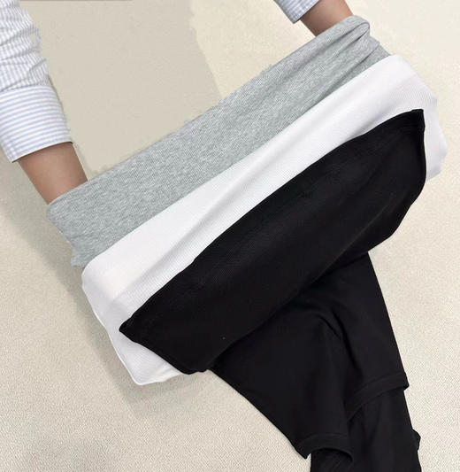 大王螺纹全棉弹力百搭背心  黑色。白色。灰色自己备注号码颜色。 商品图5