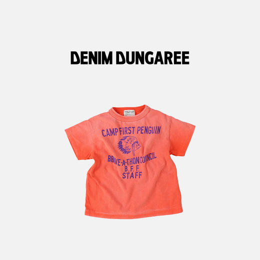 DD日本童装 DENIM DUNGAREE 26春夏复古棉质针织企鹅BRAVE短袖T恤 商品图4