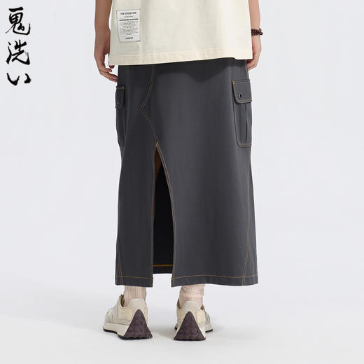 ONIARAI/鬼洗26春夏新黑标石器时代蝴蝶绣花针织工装长裙26A9401 商品图2