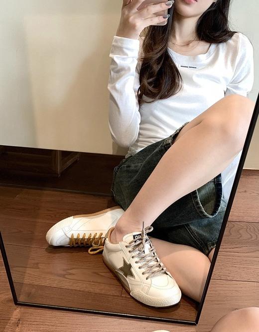 JEHURFIE纪华菲旺斯星空复古星星擦色做旧小脏鞋AB25510 商品图8