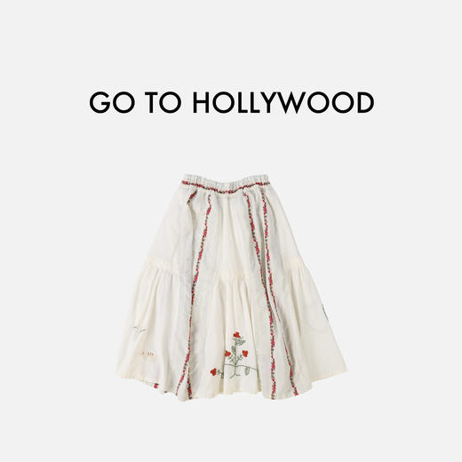 G2H日本童装 GO TO HOLLYWOOD 26春夏女童棉质拼接设计半身裙 商品图1