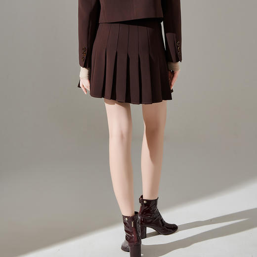 剩S/M/L/XL 芳外冬季新款气质百搭纯色A字半身裙简约高腰显瘦短裙女1135 商品图2