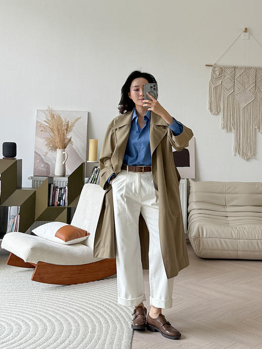 「经典回归」进口匹马棉 法式蓝 微廓形简约衬衫 商品图10