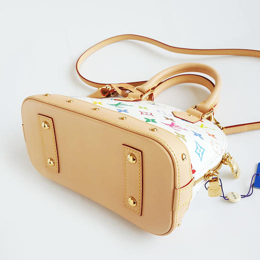 【98新】LV路易威登ALMA系列M13078白三彩村上隆贝壳ALMA BB包手提单肩包女士090326NJS07 商品图7