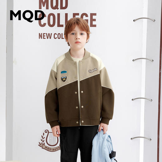 【秒2】【MQD】童装男童棒球领外套年秋冬儿童韩版学院风撞色外套 商品图2