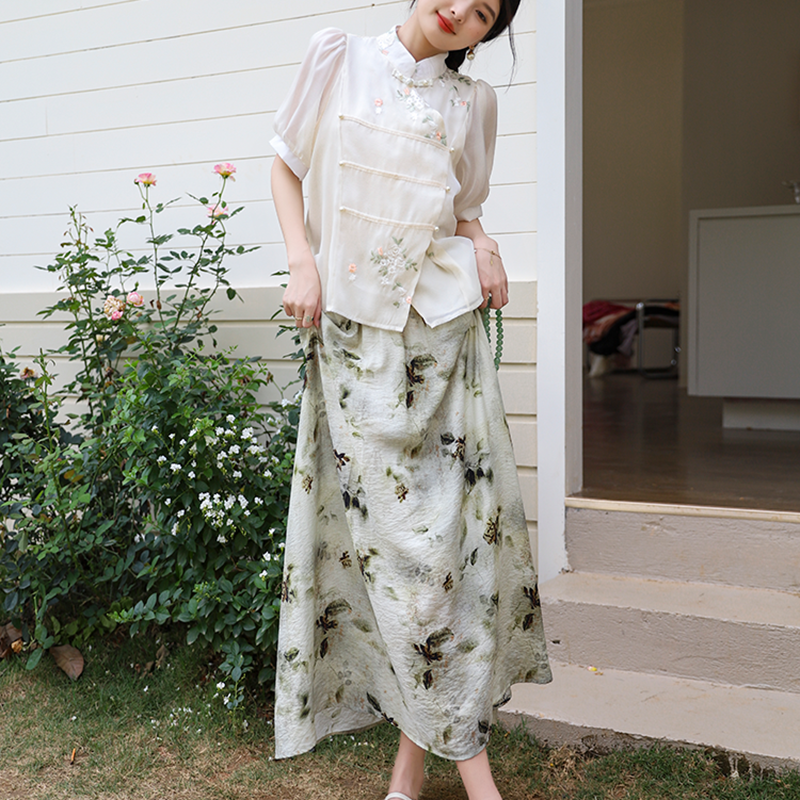 【请注意！容易被围观的一条国风半身裙】 2024新款 苎麻高端亚麻 a字裙半身裙 5155