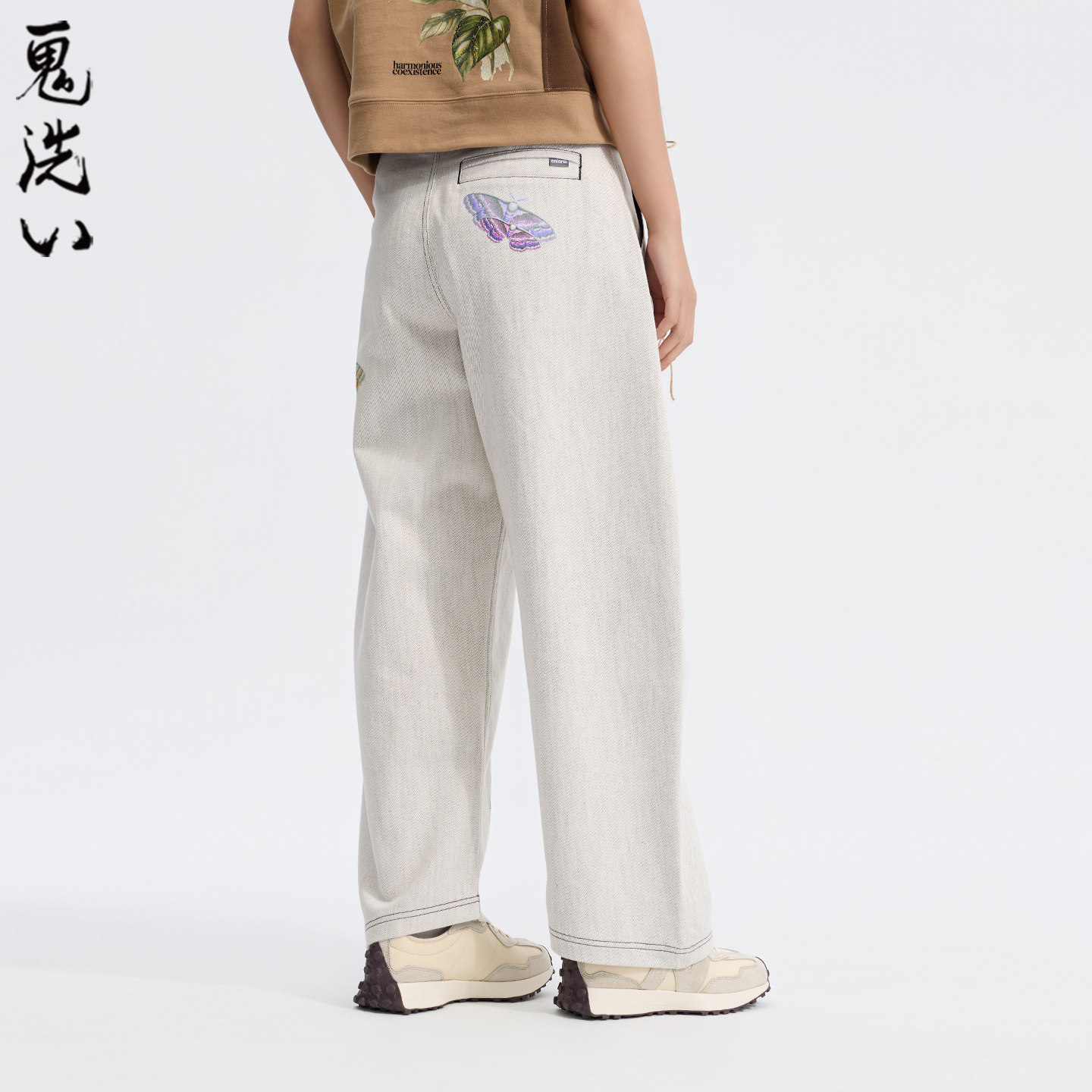 ONIARAI/鬼洗26春夏新品黑标石器时代飞蛾前褶弯刀牛仔裤26A3403