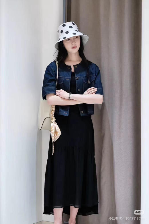 310-7 独家圆正 小禾 波点亚麻渔夫帽 商品图14