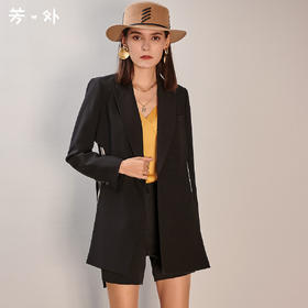 剩S/M/L/XL 芳外新款真丝拼接后背立体拼接摩登时尚式西服8T21AX0296