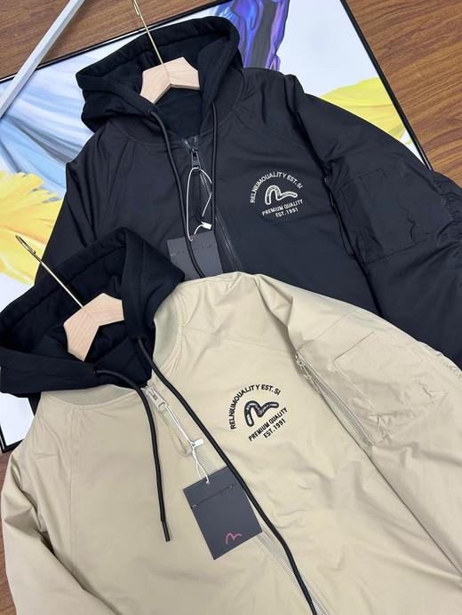 F031008刺绣假两件26SS新款浮刺绣青春洋溢层叠式休闲时尚连帽夹克外套 商品图1