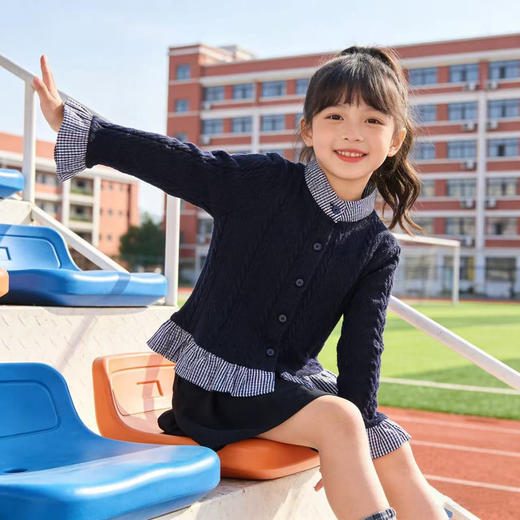 西蒙日记洋气时髦女童针织开衫 100-170码 商品图1