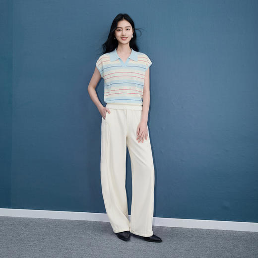 【100棉】三彩2026夏季新款气球裤休闲裤牛仔裤高腰宽松长裤S 商品图2