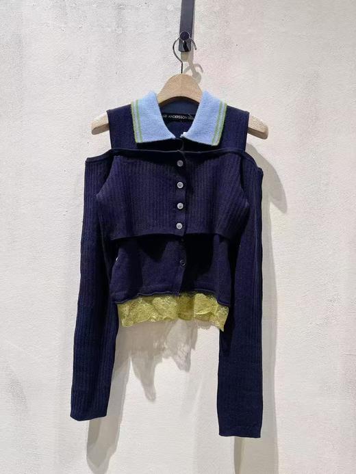 女款拼接polo领针织衫la001 商品图0