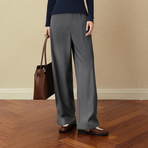 【商场同款】诗凡黎休闲百搭阔腿裤25秋新款显瘦长裤女3G8751711 商品图0