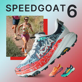 HOKA ONE ONE 飞速羚羊6越野跑步鞋SPEEDGOAT 6轻量透气TBZG
